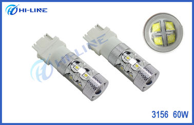 2x3156 High Power 60W CREE Crystal White LED Signal Brake Back Up Light 3157 Car Light Bulb